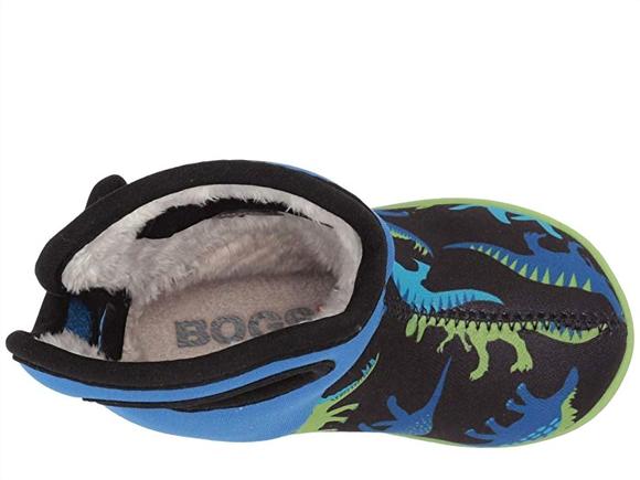 NEW BOGS boys‚Äô baby dino waterproof boots w/ handles in electric blue/multi - Picture 4 of 7